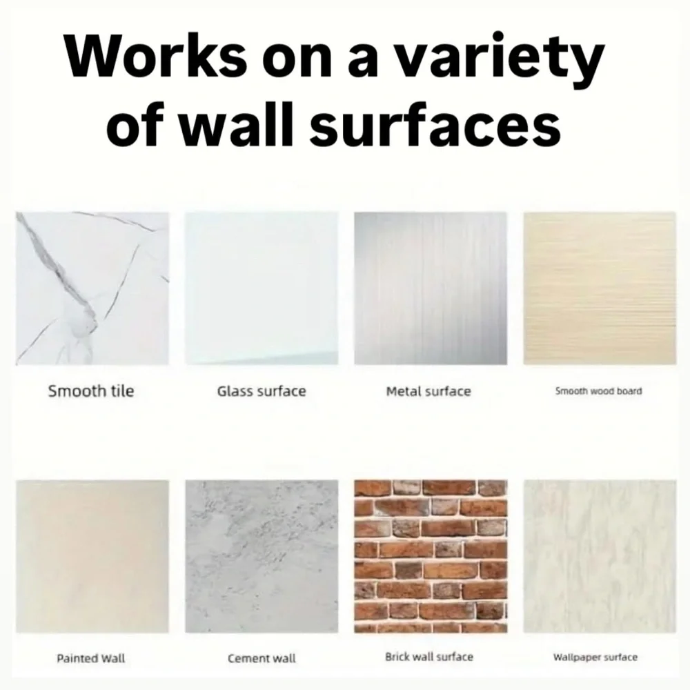 💞 New White No-Drill Adhesive Wall-Mounted Organizer Rack
